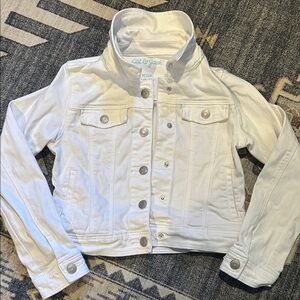 Cat & Jack White Denim Jacket Girl’s 7/8